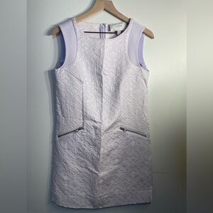 Jcrew Jacquard Zip Pocket Vivid Lilac Dress